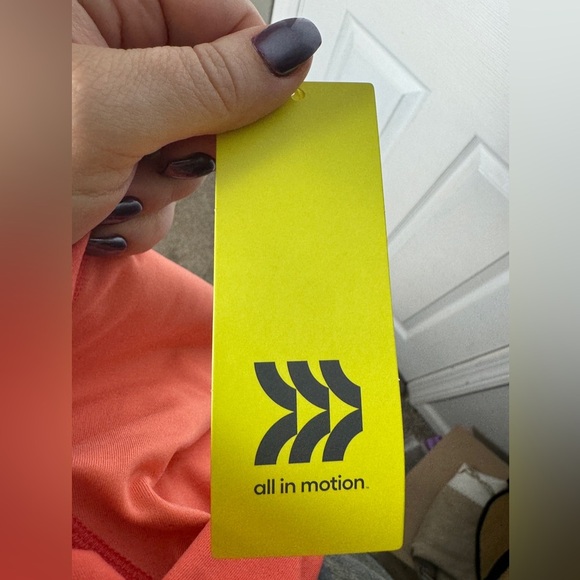 ALL IN MOTION NWT Size 3XL Coral/Peach Leggings Side Pockets - Picture 4 of 7